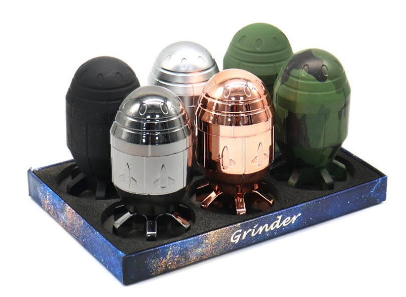 Large Rocket Novelty Grinder — assorted colours