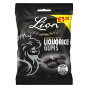 Lion Liquorice Gums 130g — £1.25 Price-Marked Bag