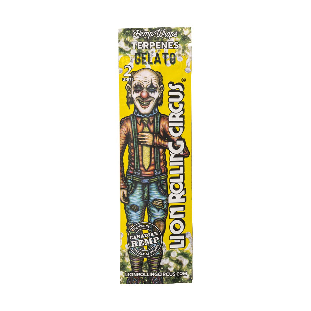 Lion Rolling Circus Terpenes Gelato Hemp Wrap 2-pack