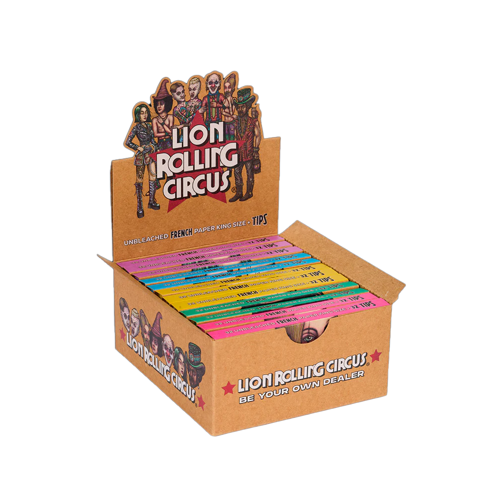 Lion Rolling Circus Unbleached King Size Papers + Tips