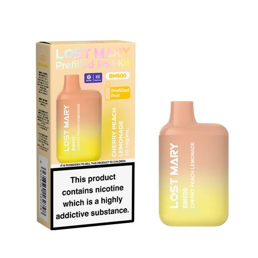 Lost Mary BM600 Prefilled Pod Kit Cherry Peach Lemonade