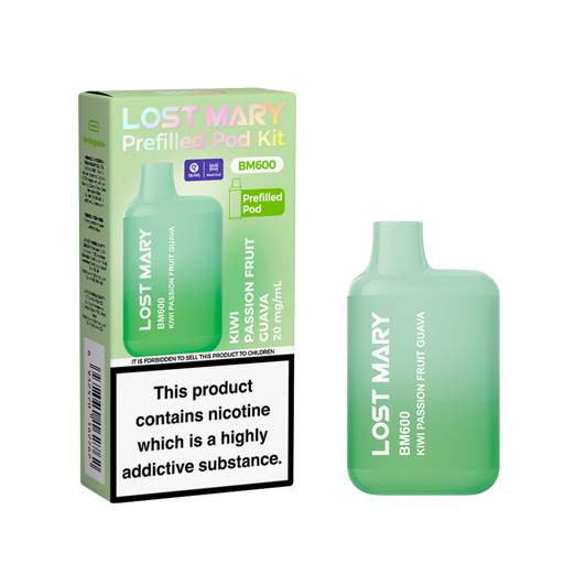 Lost Mary BM600 Prefilled Pod Kit Kiwi Passion Fruit Guava