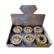 Luxury Rhinestone Turtle Design 4-Part Metal Grinder 63mm