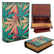Magic Leaf Canna Leaves Wooden Book Storage Box