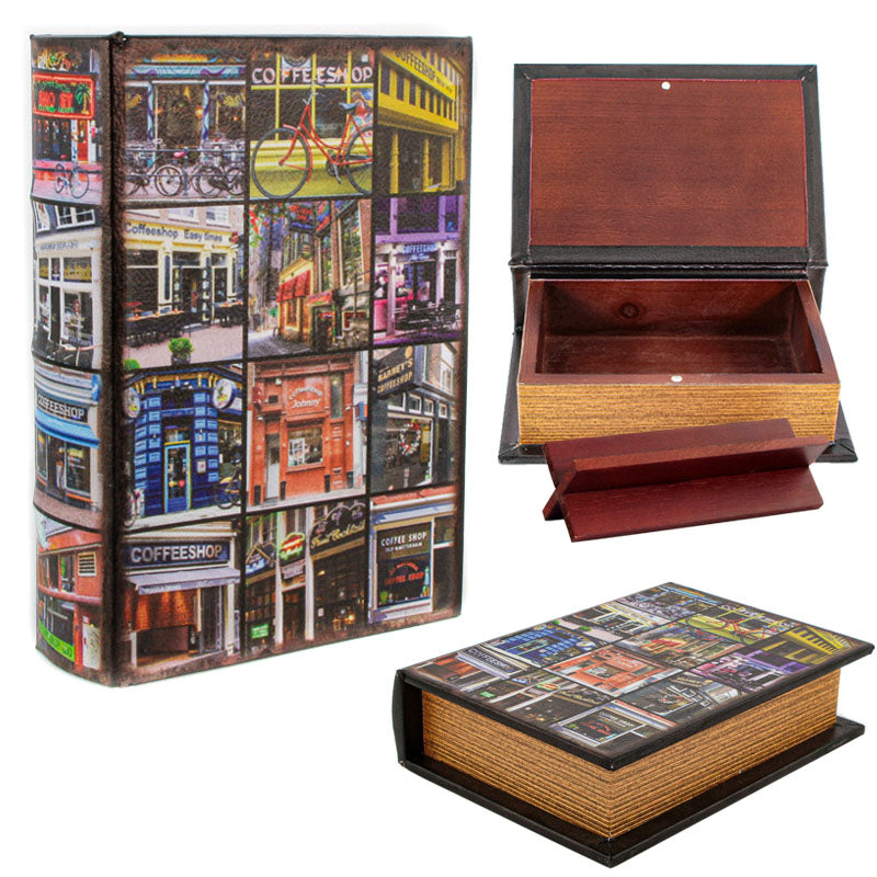 Magic Leaf Wooden Stash Book COFFEESHOP — retail unit