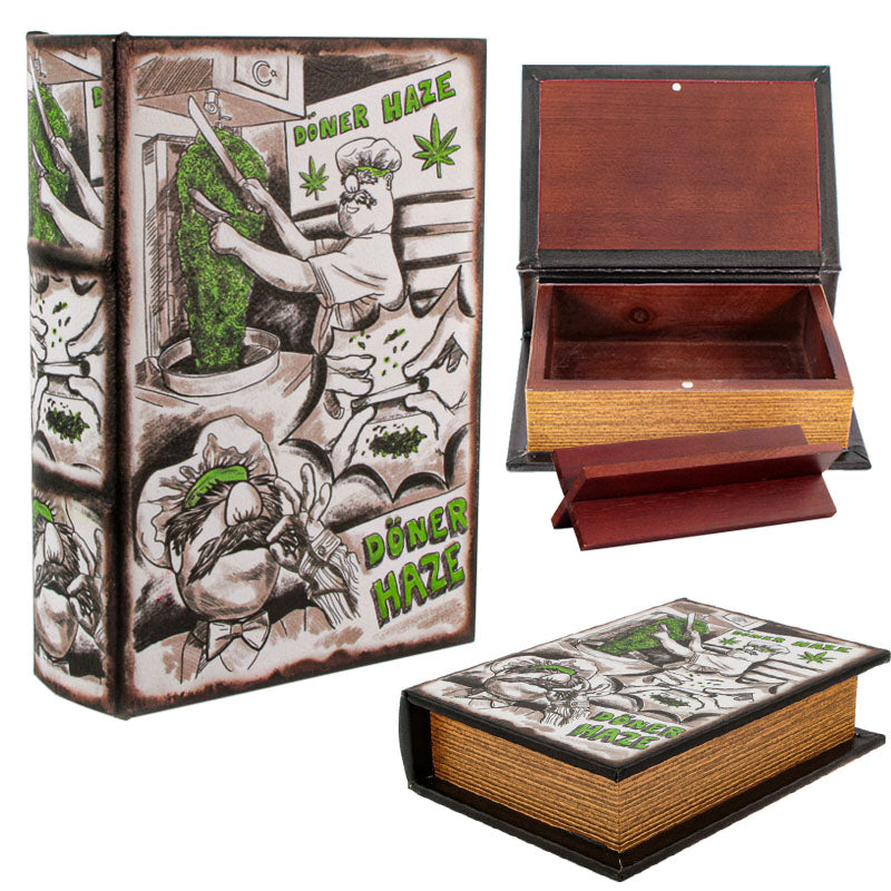Magic Leaf Wooden Stash Book DONER HAZE — retail unit