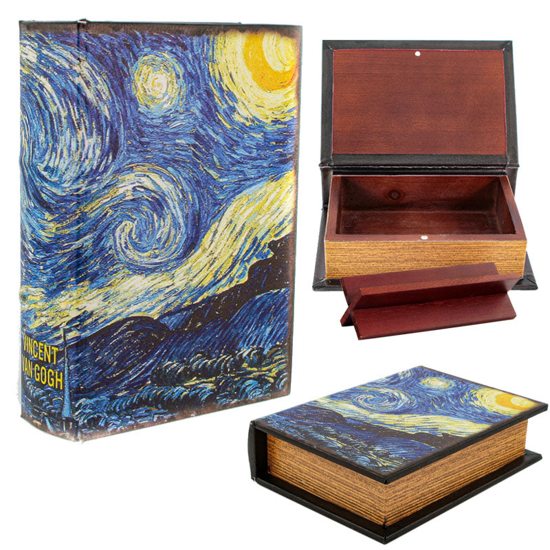 Magic Leaf Wooden Stash Book STARRY NIGHT — retail unit