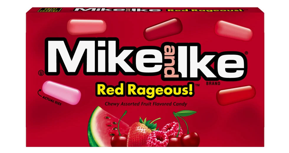 Mike and Ike Red Rageous 4.25oz retail box