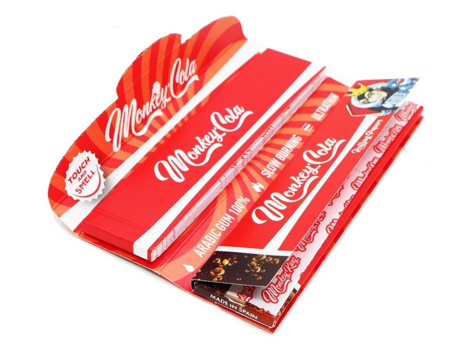 Monkey King Cola Scented King Size Slim Rolling Papers + Filter Tips