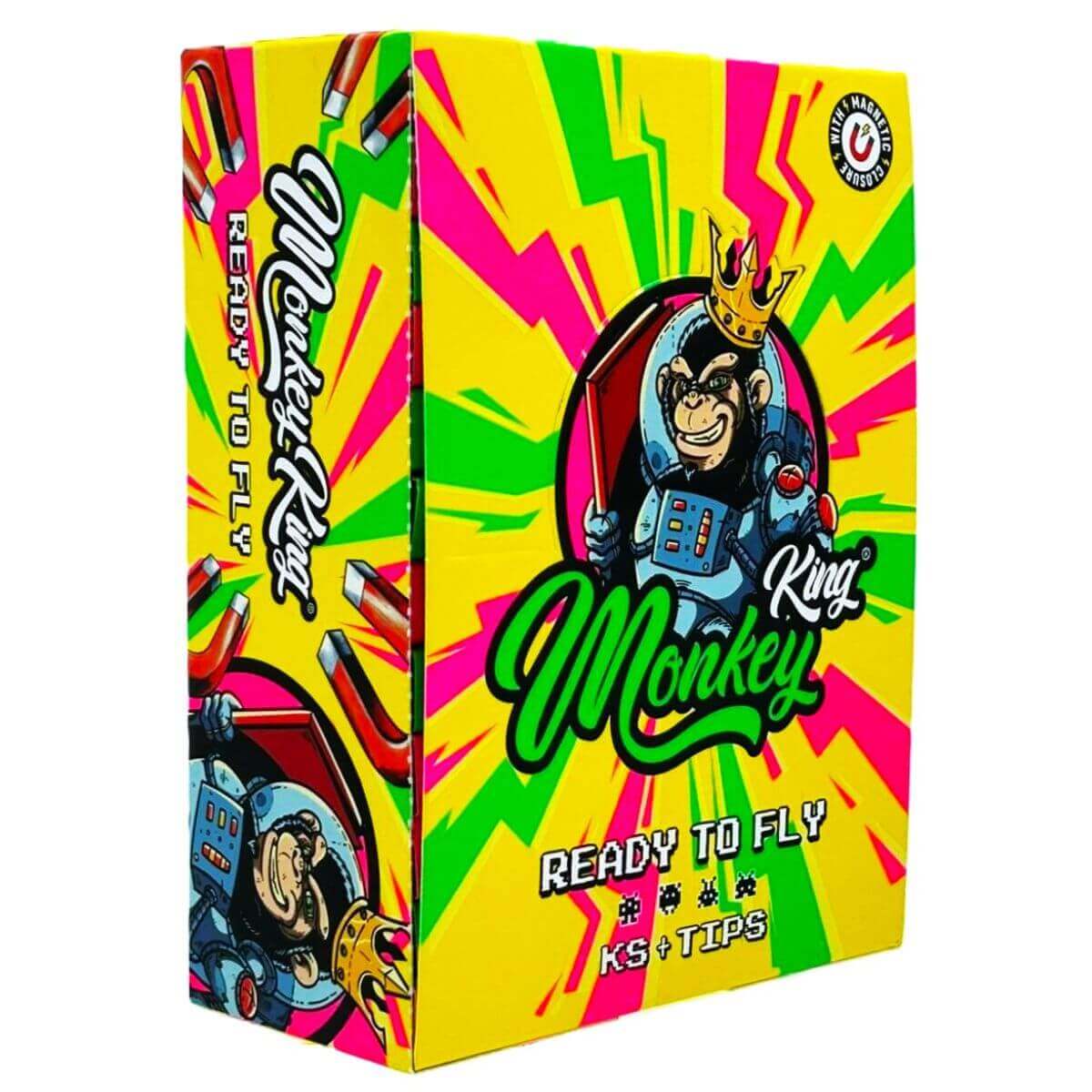 Monkey King Papers, Tips & Rolling Kit: Ready to Fly — King Size Unbleached