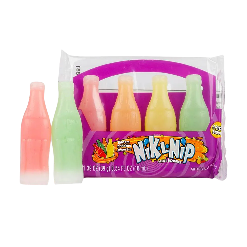 Nik-L-Nip Wax Bottles 4 Pack 1.39oz/39g retail pack