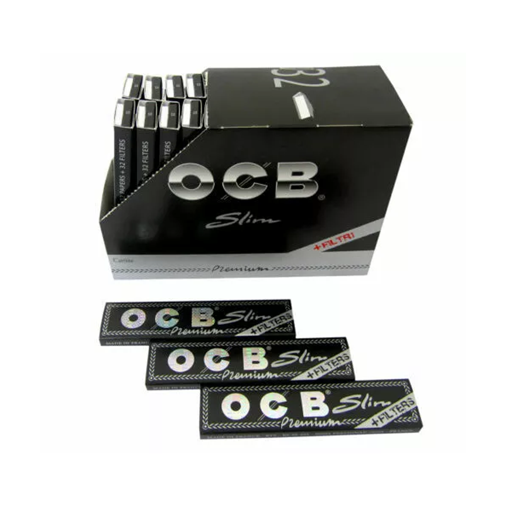 OCB Black Premium King Size Slim Rolling Papers & Filter Tips