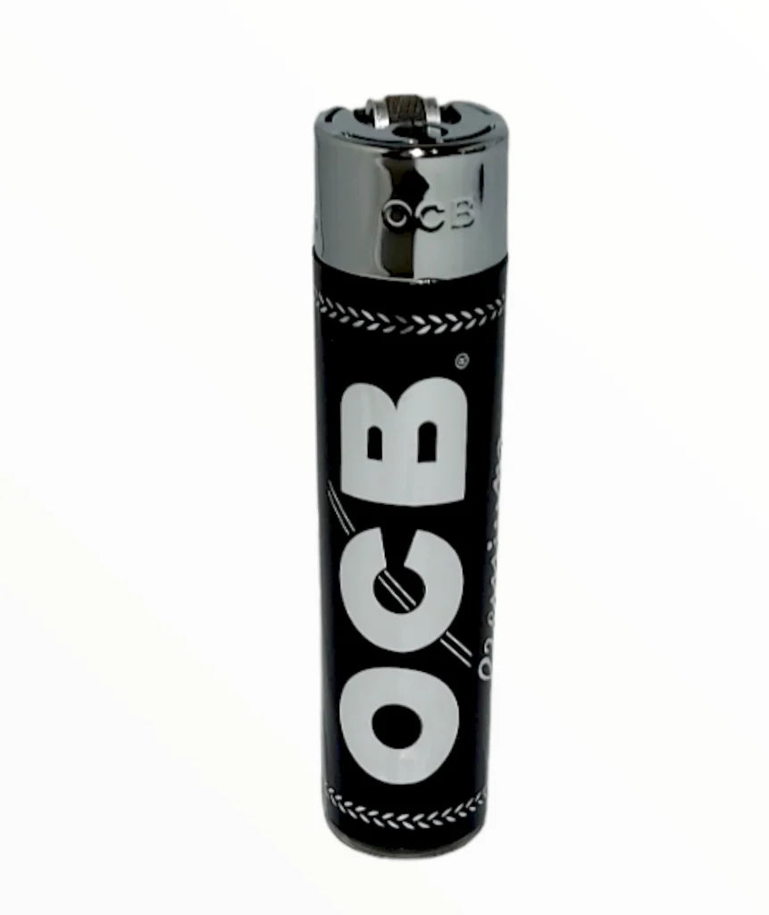 OCB Black Round Electronic Refillable Lighter