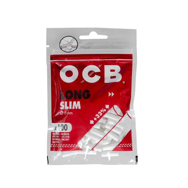 OCB Long Slim Filters 100 filter retail pack