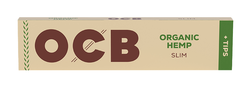 OCB Organic Hemp Slim rolling papers and tips