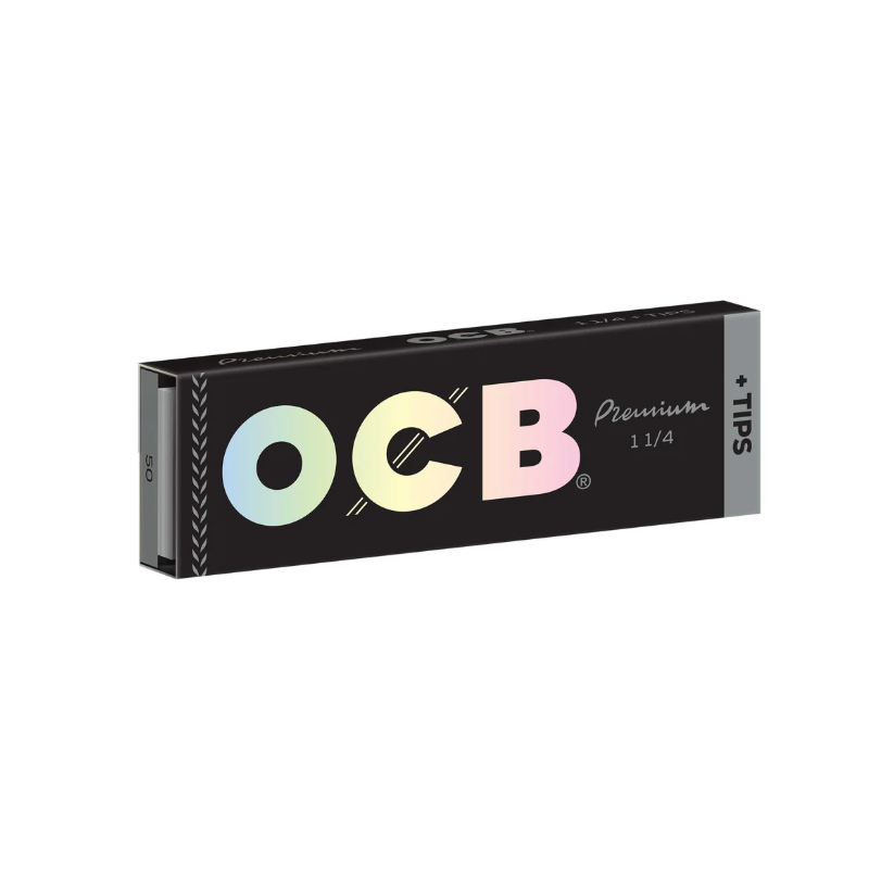OCB Premium Black 1¼ Rolling Papers + Tips