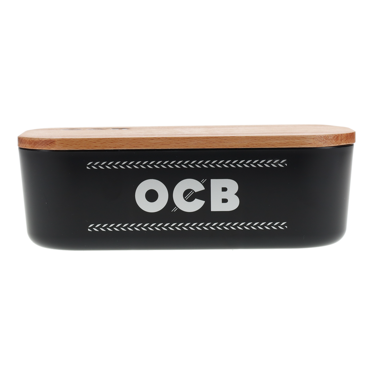 OCB storage box with wooden lid rolling tray