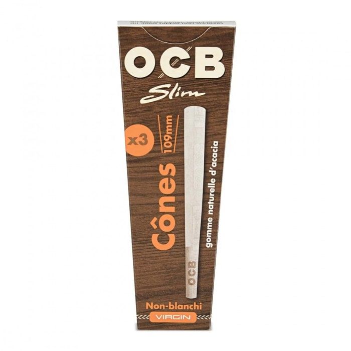 OCB Virgin Brown Slim King Size Cones 3 Pack