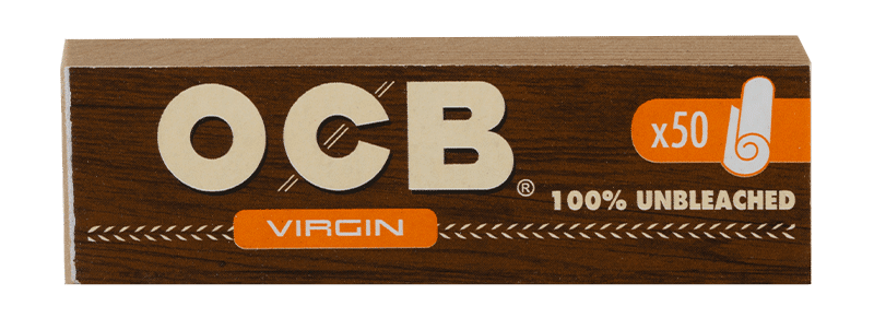 OCB Virgin Unbleached Perforated Cardboard Tips 50 pack