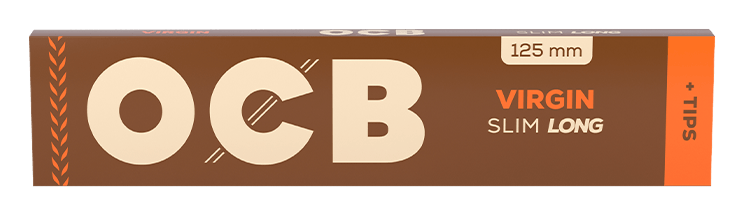 OCB Virgin Slim Long 125mm + Tips rolling papers