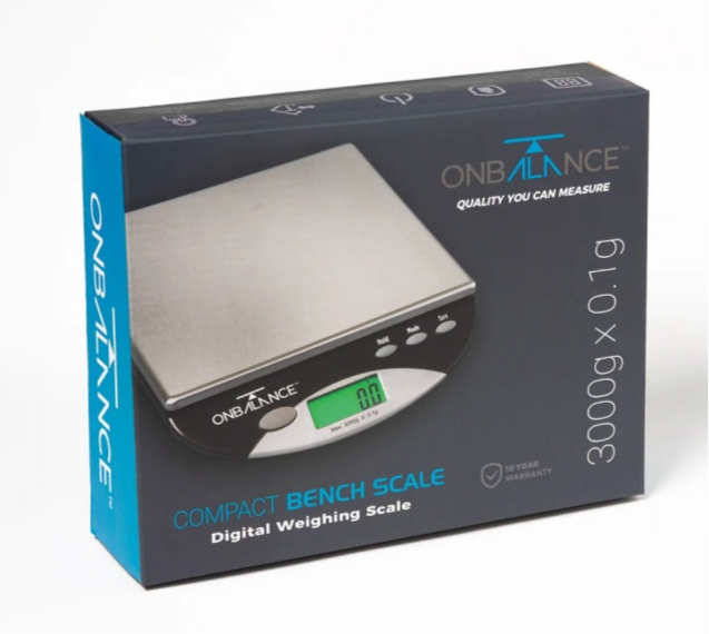 On Balance CBS-3000 Compact Bench Scale 3000g x 0.1g