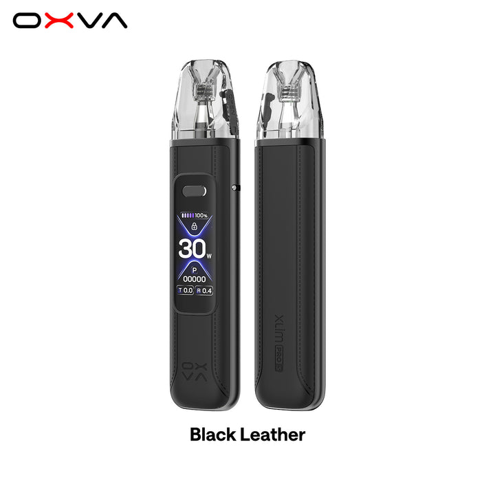 OXVA XLIM Pro 3 Black Leather official product image