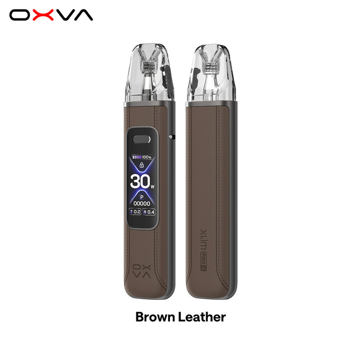 OXVA XLIM Pro 3 Brown Leather official product image