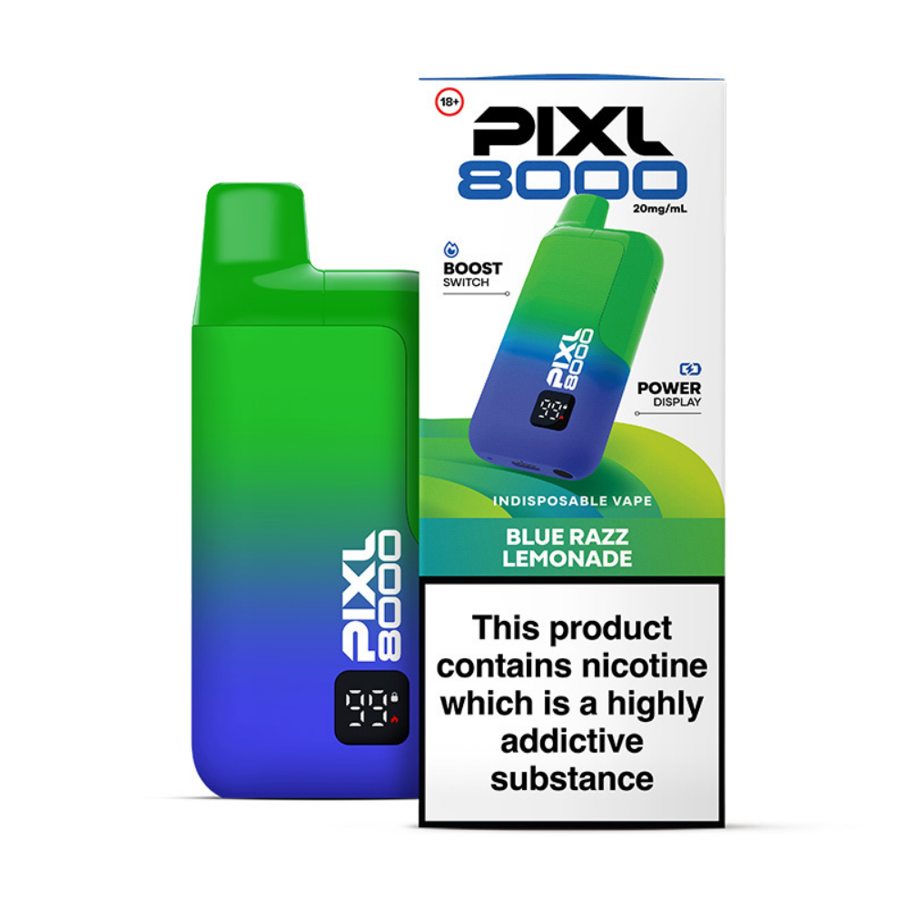 PIXL 8000 Blue Razz Lemonade prefilled vape kit