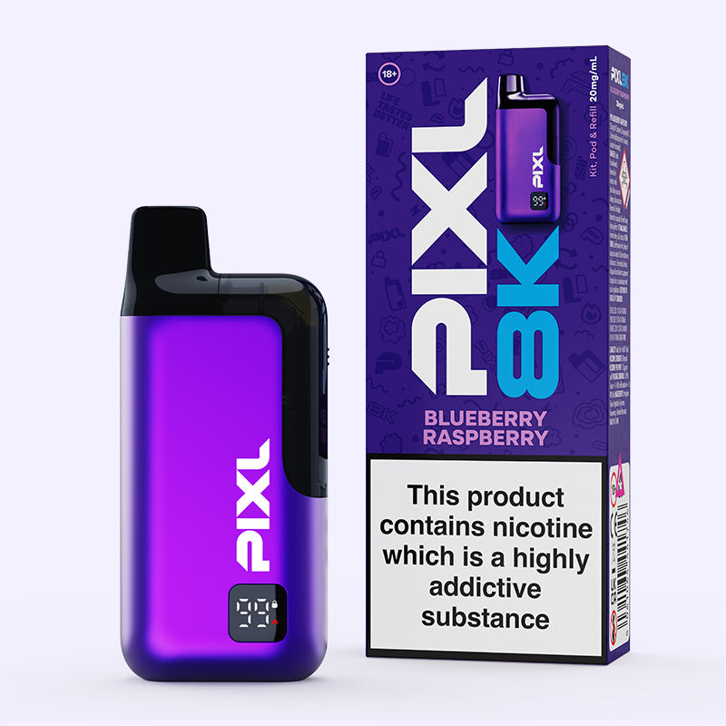 PIXL 8000 Blueberry Raspberry prefilled vape kit