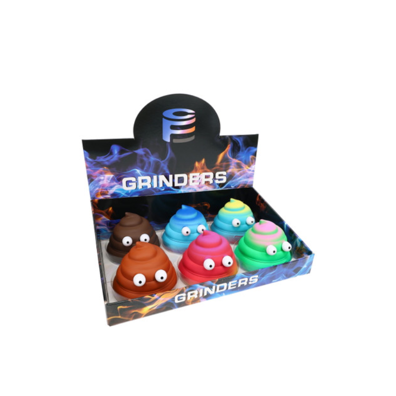 Poop Emoji Novelty Grinder — assorted colours