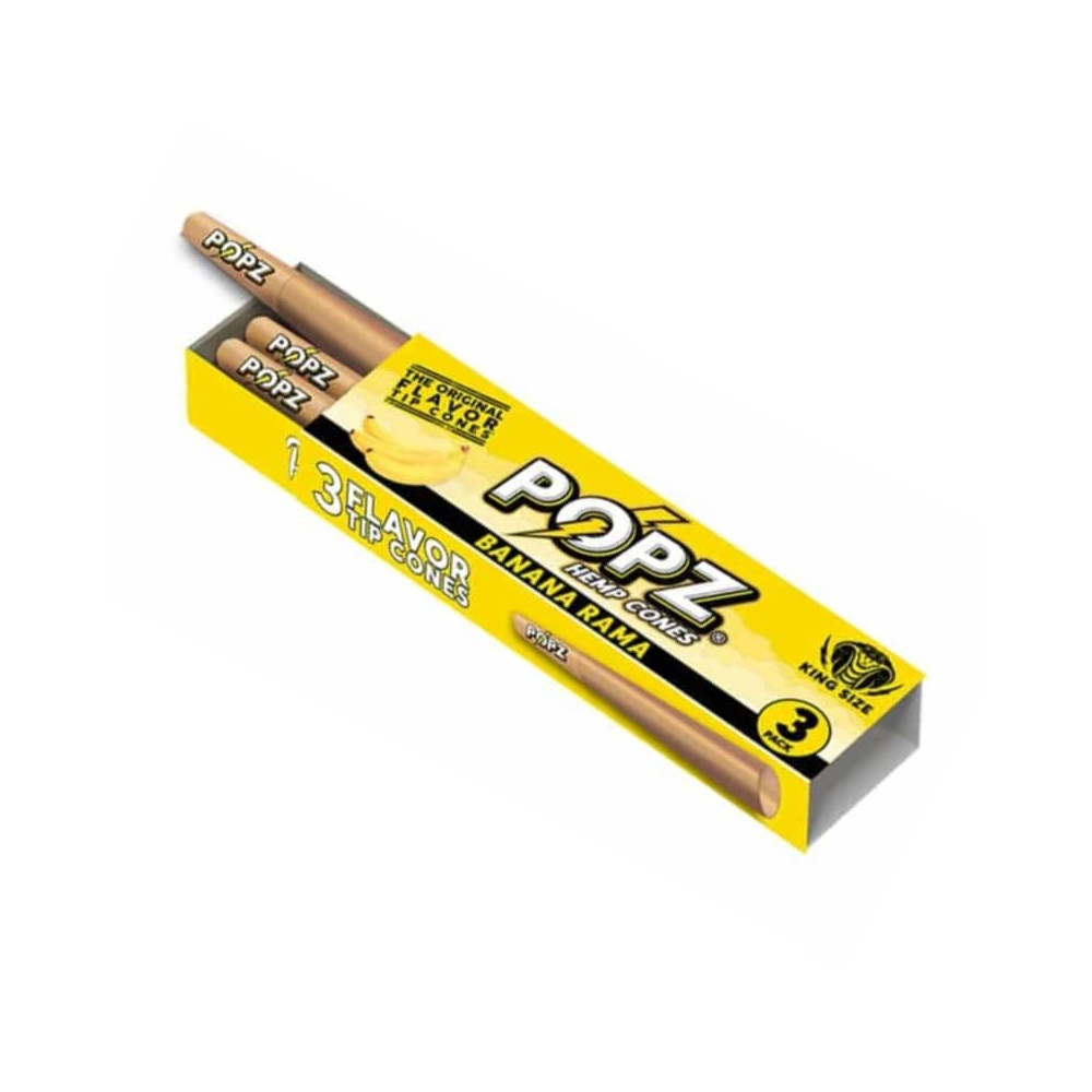 POPZ Banana Rama Flavoured Hemp Cones 3-Pack
