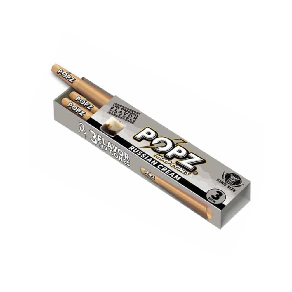 POPZ Russian Cream Flavoured Hemp Cones 3-Pack