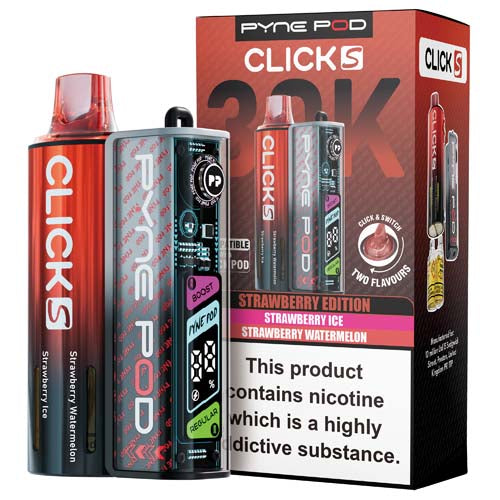 Pyne Pod Click S 30K Prefilled Vape Kit - Strawberry Edition