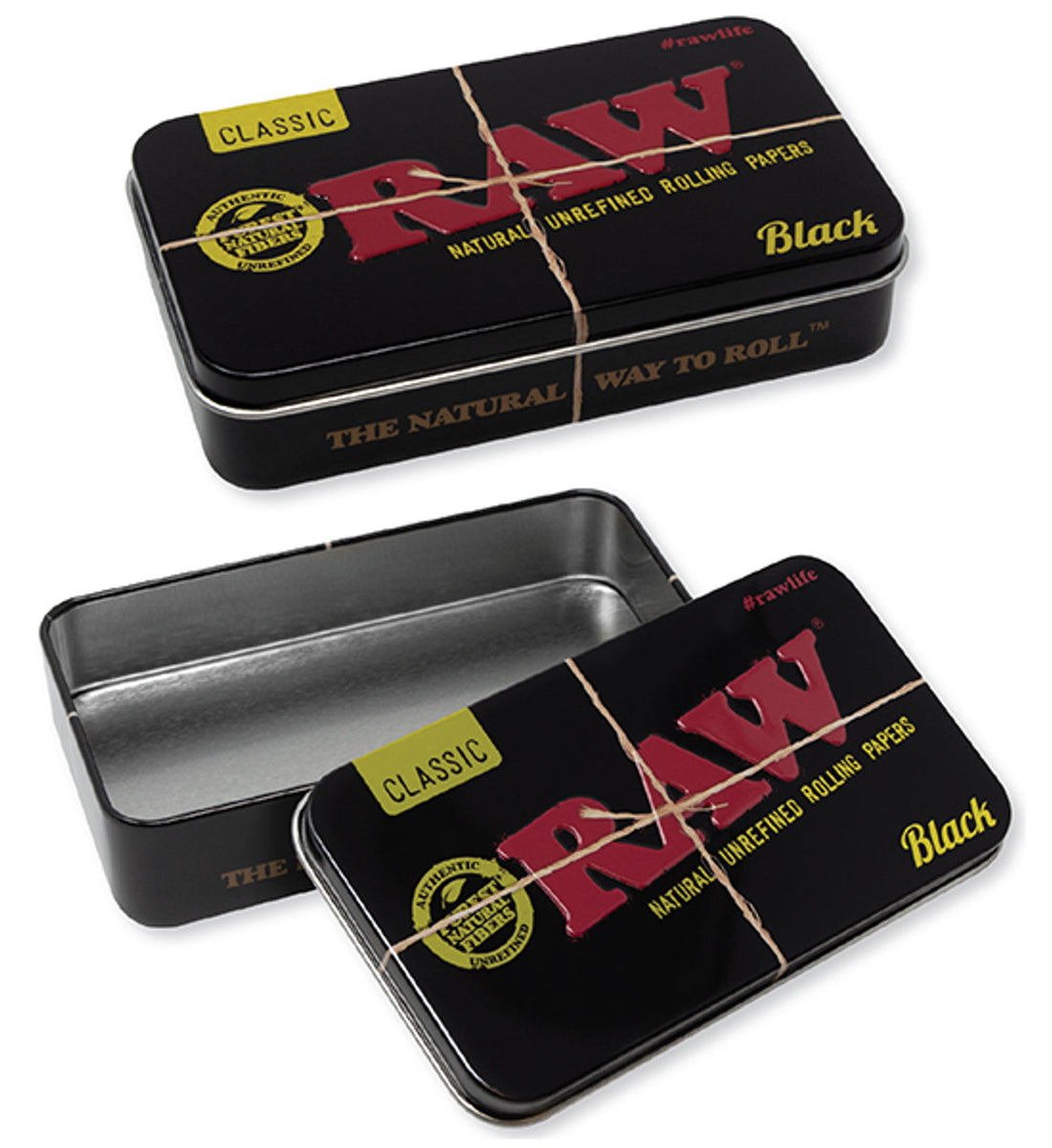 RAW 2oz Metal Tin - Black