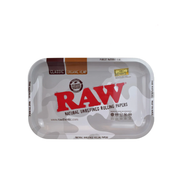 RAW Arctic Camouflage Small Metal Rolling Tray — 27.5 × 17.5 cm