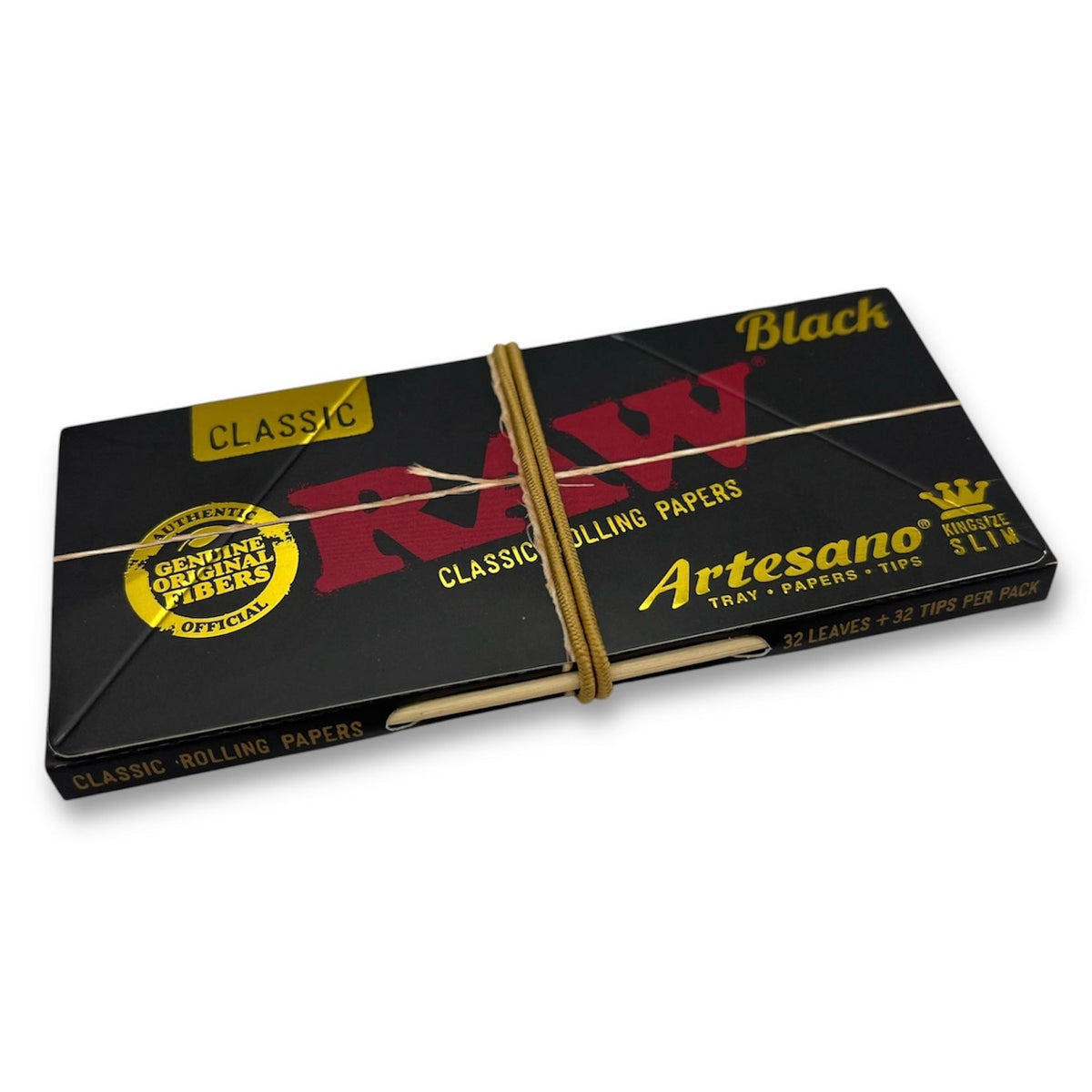RAW Black Artesano King Size Slim Papers Tips and Tray