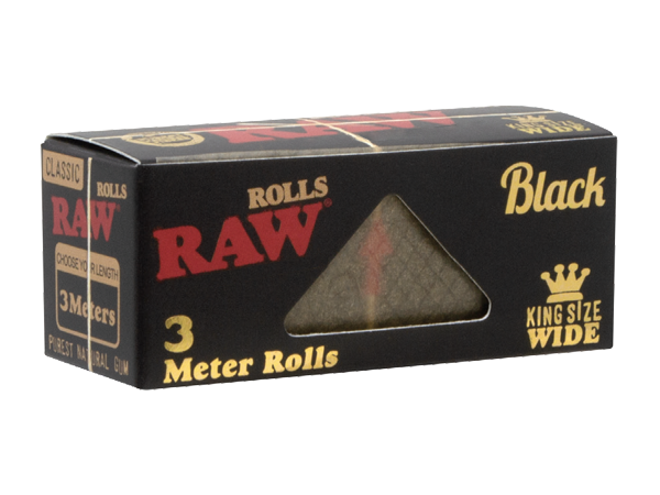 RAW Black Classic King Size Wide 3 metre rolling paper roll