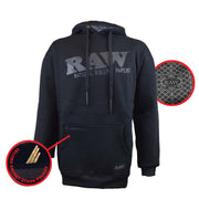 RAW Black & Grey Pullover Hoodie — XL