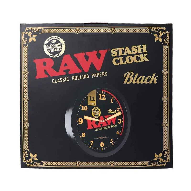 RAW Black Hidden Storage Wall Clock