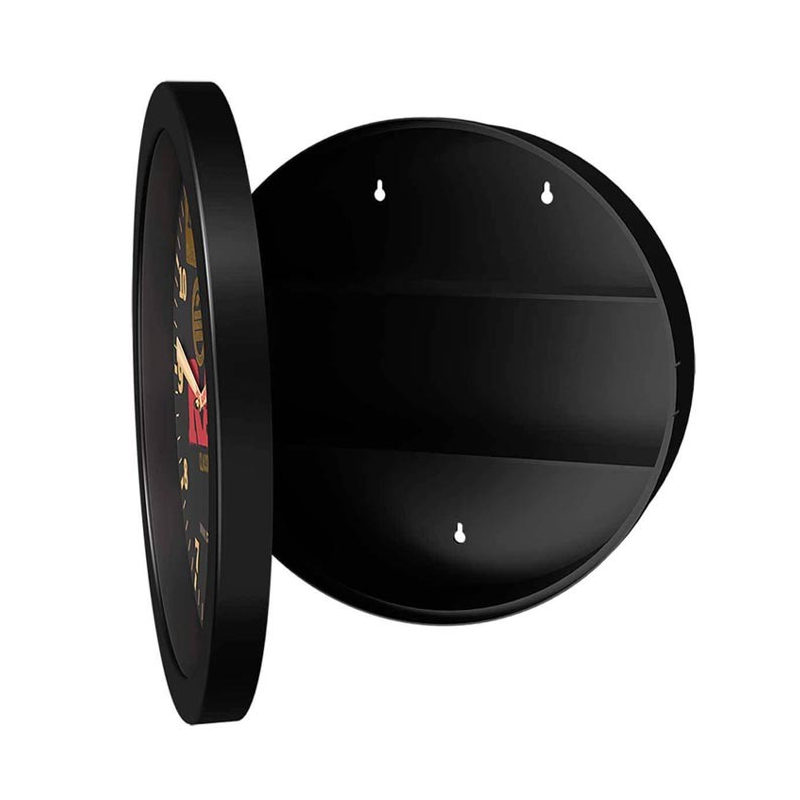 RAW Black Hidden Storage Wall Clock view 2