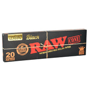 RAW Black King Size Pre-Rolled Cones 20-Pack