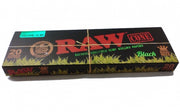 RAW Black Organic Hemp King Size Pre-Rolled Cones — 20 Pack