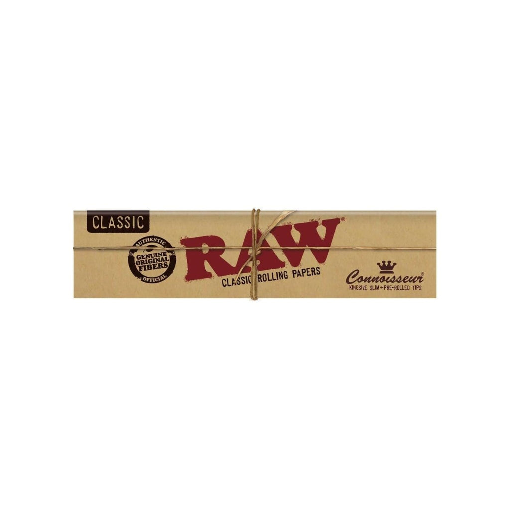RAW Classic Connoisseur King Size Slim Papers with Pre-Rolled Tips