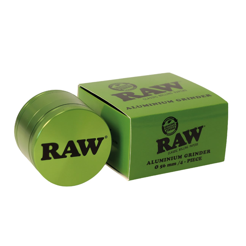 RAW Emerald Green Metal Aluminium Grinder 4-Piece 56mm