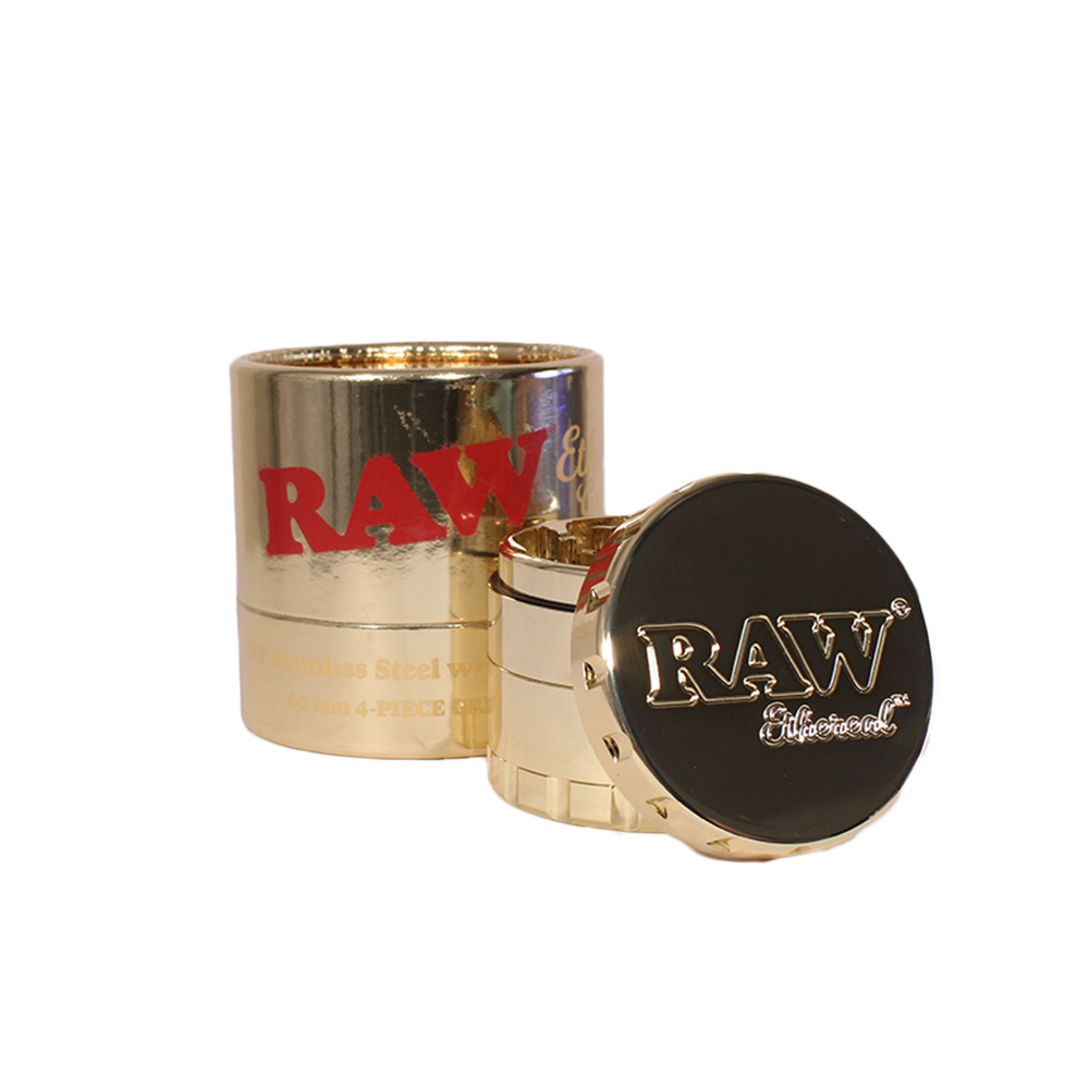 RAW Ethereal 60 mm 4-Piece Gold-Plated Stainless Steel Grinder