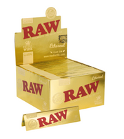 RAW Gold Ethereal King Size Wide Rolling Papers | 32 Leaves
