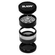 RAW 4-Piece Life Grinder Clear Body Black