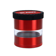 RAW 4-Piece Life Grinder Clear Body Red