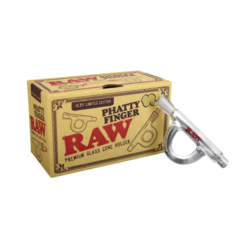 RAW Phatty Finger glass cone holder with retail box