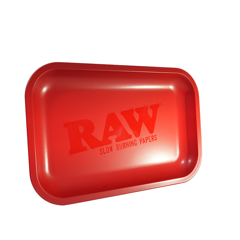 RAW Red Matte Metal Rolling Tray official product image